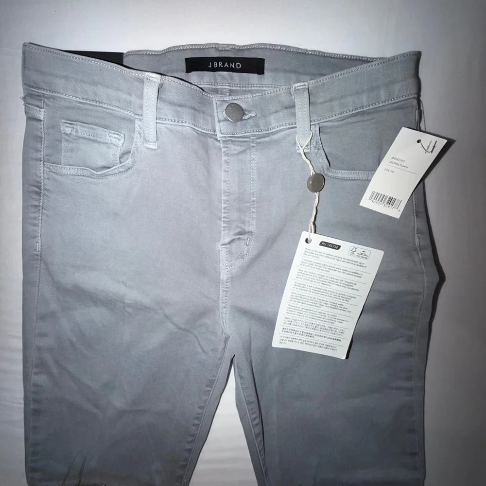 J Brand Selena MidRise Crop Boot Jeans Georgetown Grey Raw Hem 28 NWT Kick Flare - Picture 4 of 13